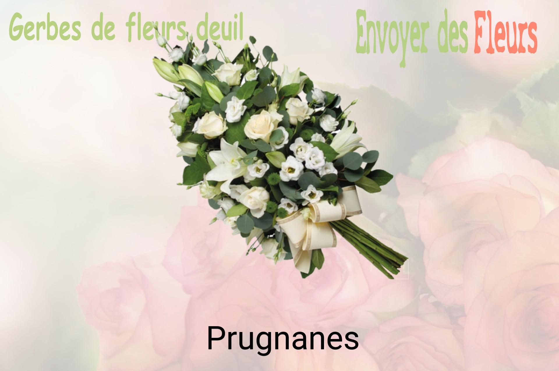 Gerbe de fleurs de deuil livrée à Prugnanes